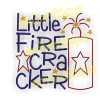 Little Firecracker 4th of July Embroidery Design, 2 image