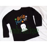 Halloween Sammie Spook Ghost Applique Design, 2 image