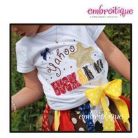Yahoo Buckaroo Cowgirl Cowboy Raw Edge Applique, 2 image