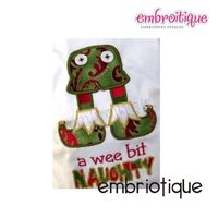 Boy Elf Legs Applique, 2 image
