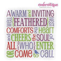 A Warm and Inviting Well Feathered Nest Comforts the Heart and Cheers the Soul Home Decor Word Block