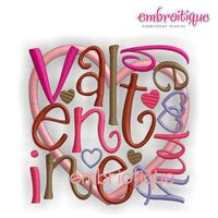 Be My Valentine Block Embroidery Design