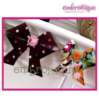 ITH Bow - Buttons and Bows Banner - make perfect bows in the hoop, 2 image