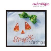 Candy Corn Face Halloween Applique Design