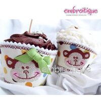 Cupcake Wrapper and Topper Set - Monkey