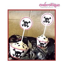 Cupcake Wrapper and Topper Set - Pirate Boy