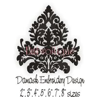 Damask Single Embroidery Design