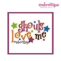 Ghouls Love Me Halloween Embroidery Design - Great for Boys