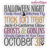 Halloween Night Word Block