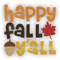 Happy Fall Y'all Thanksgiving Southern Design