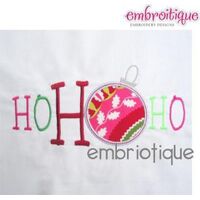 Ho Ho Ho Holiday Ornament Applique