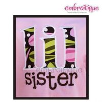 Lil Sister Little Sibiling Applique