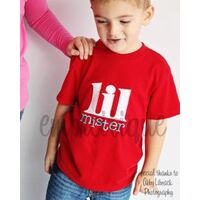 Lil Mister Little Brother Sibling Applique, 2 image