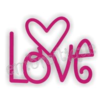 Love Word - Fill Stitch and Redwork