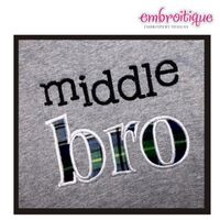 Middle Bro Applique Sibling Design