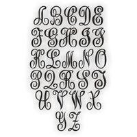 Oakley Fancy Scroll Vine Script Monogram Set - 4", 5", 6", 2 image