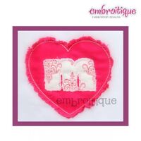 Shaggy Heart Love Valentine's Day Monogram Raw Edge Set