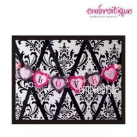 Shaggy Heart Raw Edge LOVE Banner