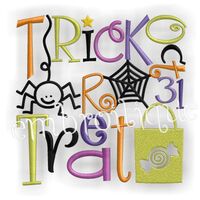 Trick or Treat Halloween Oct 31 Block