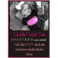 Shabby Sweet Ruched Tutu Applique, 2 image