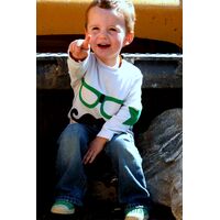 Nerdy Glasses Applique - Raw and Satin Edge, 3 image
