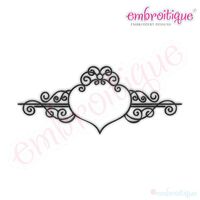 Alyssa Heart Swirly Curly Scroll Monogram Font Frame