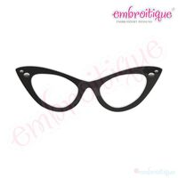 50's Lady Cat Eye Glasses Super Set - Applique and Fill Stitch included, 3 image
