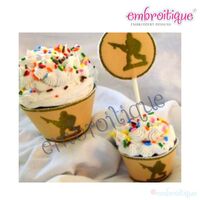 Cupcake Wrapper and Topper Set - Army Monogram and Toy Soldier, 2 image