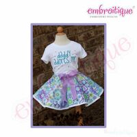 Daddy Adores Me Embroidery Design, 2 image