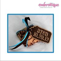 Scalloped Rectangle Gift Tag - Bag Tag - PDF Instructions Included, 3 image