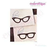 50's Mens Retro Eye Glasses Super Set - Applique and Fill Stitch included, 3 image