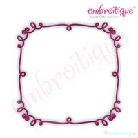 Whimsical Curly Doodle Font Frame, 2 image