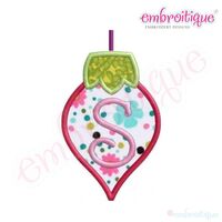 Christmas Holiday Ornament Alphabet Applique Monogram Set
