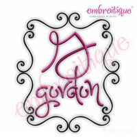 Gordon Monogram Font Frame