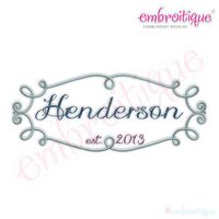 Henderson Monogram Font Frame