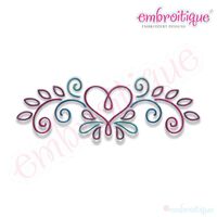 Jacobean Heart Flourish Accent