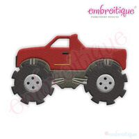 Monster Truck Filled Embroidery Design
