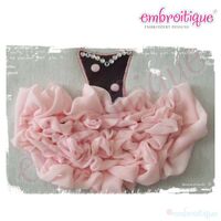 Shabby Sweet Ruched Tutu Applique