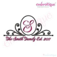 Vintage Oval Monogram Font Frame