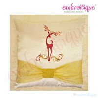 Reindeer Elegant Classy Swirls Embroidery Design, 2 image