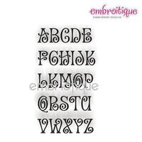 Beanie Curly Whimsical Monogram Font 1", 2", 3", 4"