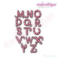 Candy Cane Monogram Font