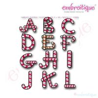 Candy Cane Monogram Font