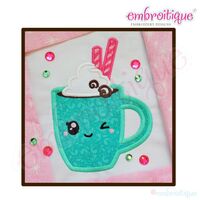 Cutie Peppermint Mocha Mug Applique - Large, 2 image