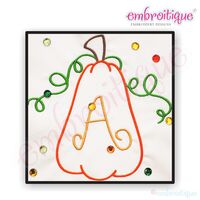 Tall Pumpkin with Curly Vines Monogram Font Set, 2 image