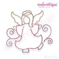 Angel with Curls 1 Embroidery Design