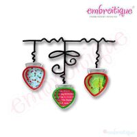 Christmas Light Trio Applique Design