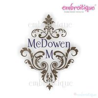 Classy Damask Font Frame