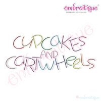 Cupcakes and Cartwheels Monogram Font Set