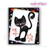 Curly Cat Applique